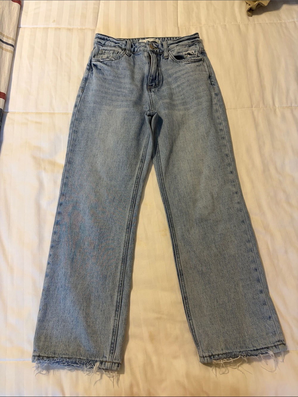 Altar'd State Light Blue Straight-Leg Jeans